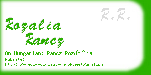 rozalia rancz business card